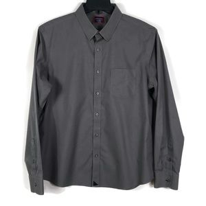 UNTUCKit Button up Collared Shirt Long sleeve Dark Grey Mens XL